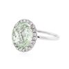 Image 2 : 14KT White Gold 4.63 ctw Green Amethyst and Diamond Ring