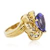 Image 2 : 18KT Yellow Gold 3.00 ctw Tanzanite and Diamond Ring
