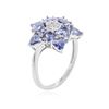 Image 3 : SILVER 2.11 ctw Tanzanite and White Sapphire Ring