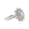 Image 2 : 14KT White Gold 0.51 ctw Diamond Ring
