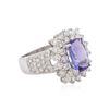 Image 2 : 14KT White Gold 3.06 ctw Tanzanite and Diamond Ring