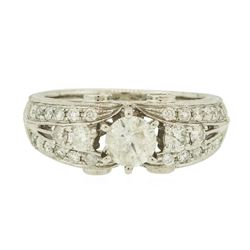 14KT White Gold 1.15 ctw Diamond Ring