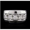 Image 1 : 14KT White Gold 1.06 ctw Diamond Ring