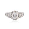 Image 1 : 18KT White Gold EGL INT Certified 2.33 ctw Diamond Ring