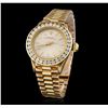 Image 1 : Ladies Rolex 14KT Yellow Gold 1.45 ctw Diamond Oyster Perpetual Wristwatch