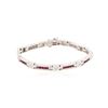 14KT White Gold 2.40 ctw Ruby and Diamond Bracelet