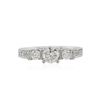 Image 1 : 18KT White Gold 1.07 ctw Diamond Ring