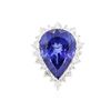 Image 1 : 14KT White Gold GIA Certified 20.06 ctw Tanzanite and Diamond Ring