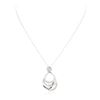 Image 1 : 14KT White Gold 0.85 ctw Diamond Pendant With Chain