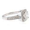 Image 2 : 14KT White Gold 1.24 ctw Diamond Ring