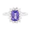 Image 1 : 14KT White Gold 1.80 ctw Tanzanite and Diamond Ring