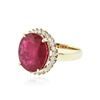 Image 2 : 14KT Yellow Gold 8.06 ctw Ruby and Diamond Ring