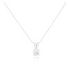 Image 2 : 14KT White Gold 1.08 ctw Diamond Pendant With Chain