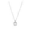 Image 2 : 18KT White Gold 8.80 ctw Opal and Diamond Pendant With Chain