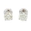Image 1 : 14KT White Gold 1.09 ctw Diamond Solitaire Earrings