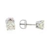 Image 2 : 14KT White Gold 1.09 ctw Diamond Solitaire Earrings