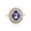 Image 1 : 14KT Yellow Gold 1.84 ctw Tanzanite and Diamond Ring