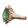 Image 2 : 14KT Rose Gold 1.59 ctw Emerald and Diamond Ring