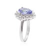 Image 3 : 14KT White Gold 2.19 ctw Tanzanite and Diamond Ring