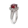 Image 3 : 14KT White Gold 4.05 ctw Ruby and Diamond Ring
