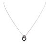 Image 2 : 10KT White Gold 0.35 ctw Diamond Pendant With Chain