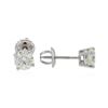 Image 2 : 14KT White Gold 1.03 ctw Diamond Solitaire Earrings