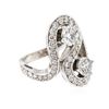 Image 2 : 14KT White Gold 1.58 ctw Diamond Ring