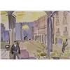 Image 1 : Father Jack P. Hanlon (1913-1968) CAFE FLORIDA, FRANCE signed lower right watercolour<br...