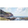 Kathleen Isabella Mackie ARUA (1899-1996) SEA CLIFFS WITH GULLS ON A FINE DAY signed with i...