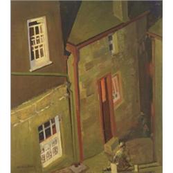 William Mason (b.1906) STREET SCENE signed lower left oil on panel 66 by 57cm., 26 by...