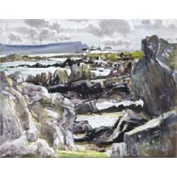 Patric Stevenson RUA (1909-1983) COAST AT SHROVE, COUNTY DONEGAL signed and dated [1959] lo...