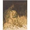 Image 1 : Thomas Hovenden (1840-1895) STUDY OF A YOUNG WOMAN SEEN IN THREE QUARTER PROFILE FROM BEHIND<b...