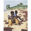 James le Jeune RHA (1910-1983) CARRIBEAN BOYS signed lower left oil on canvas board 5...
