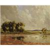 William Jackson (fl.1886-1954) LANDSCAPE WITH TREES REFLECTED IN WATER signed lower left<br...