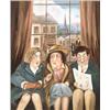 John Schwatschke (b.1943) THE WAITING ROOM signed in monogram upper left; inscribed on reve...