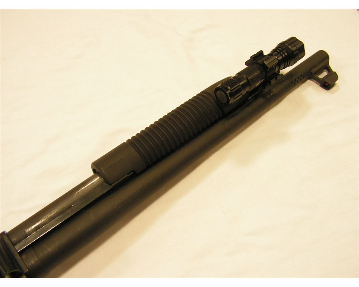 Mossberg 500 Tactical CUSTOM Shotgun (Flashlight, ATI Stock kit, Shell ...