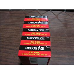 .223 Ammunition (100 rds) American Eagle (55 Gr. Boat Tail)