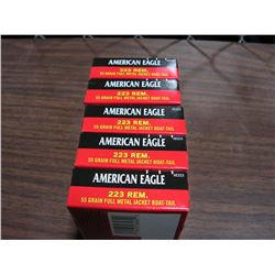.223 Ammunition (100 rds) American Eagle (55 Gr. Boat Tail)