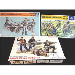 (x3) Infantry Model Kits (Soviet, German)