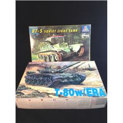(x2) Soviet TANKS Model Kits (T-80 & BT-5)
