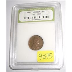 1944 LINCOLN WHEAT PENNY *CERTIFIED BY INB-INTERNATIONAL NUMISMATIC BUREAU* NICE EARLY PENNY!! COIN 