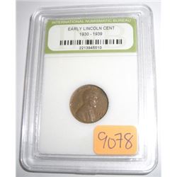 1936 LINCOLN WHEAT PENNY *CERTIFIED BY INB-INTERNATIONAL NUMISMATIC BUREAU* NICE EARLY PENNY!! COIN 