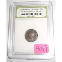 330 AD ROMAN EMPIRE *CONSTANTINE THE GREAT ERA-CERTIFIED BY INB-INTERNATIONAL NUMISMATIC BUREAU* RAR