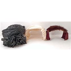 LOT OF 3 VINTAGE LADIES HATS
