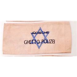 NAZI GERMAN GHETTO POLICE STAR OF DAVID ARM BAND