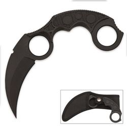 NEW STEALTH KERAMBIT NON METALLIC KNIFE WITH SHEATH - APPROX 7.5"