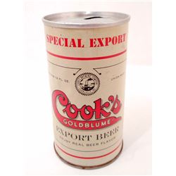 VINTAGE COOKS GOLDBLUME PULL TAB  ADVERTISING BEER CAN