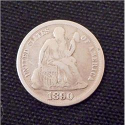 1890-P SEATED LIBERTY DIME