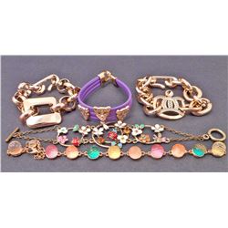 LOT OF 5 ASSORTED COSTUME JEWELRY BRACELETS