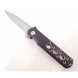 BLACK FOLDING KNIFE APPROX.  4 1/2 " CLOSED